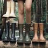 Korean Style Fashion Rain Boots Women's Mid-tube Rain Boots Work Non-slip Rubber Shoes Ladies Adult Beautiful Water Shoes