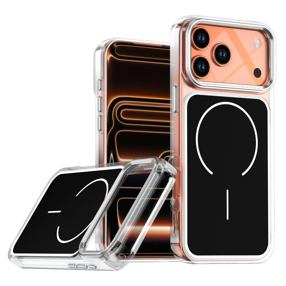 Magnetische Lade Stoßdämpfende Hülle Für iPhone 17 Pro Max Air 16 15 14 Plus 13 12 Weiches Silikon Anti-Schock Klarer Rahmen Schale