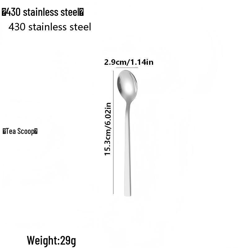 Liang Sheng 430 Stainless Steel Cutlery Set: Includes Steak Knife, Forks, Spoons, and Fruit & Mixing Spoons for Western Cuisine.