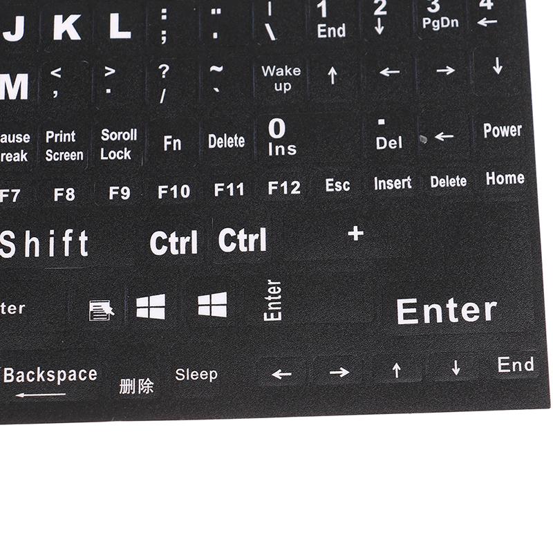 English Full Keyboard Frosted Transparent Keyboard Stickers Computer Notebook