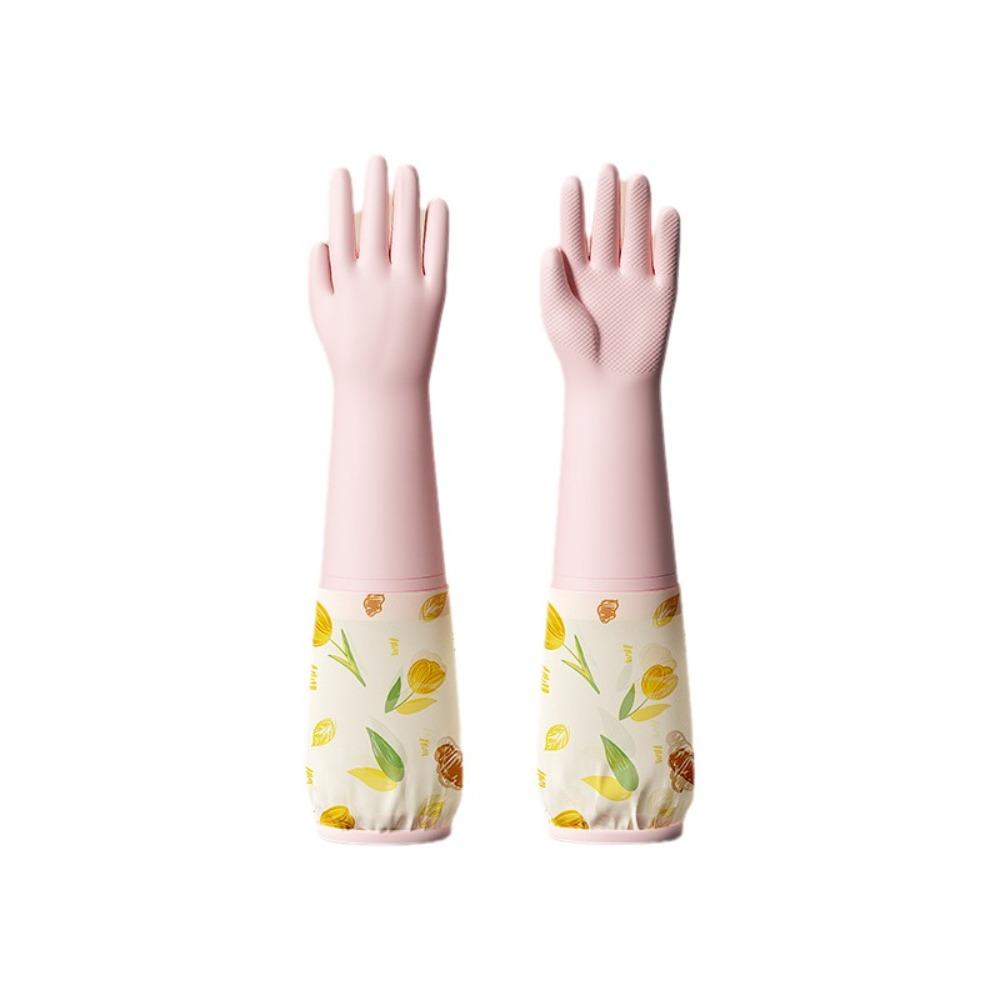 Waterproof Washing Gloves Thick Velvet Dish Washing Gloves Kitchen Gloves  Daily Use