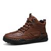 New  Handmade Leather Casual Men Shoes Design Flat Sneakers Man Breathable Large Size Leather Shoes Men Ankle Boots Outdoor