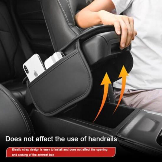 Car Armrest Cushion Cover Center Console Box Pad Mat with Pocket for Lexus