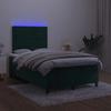 Maison Exclusive - Sommier à lattes de lit avec matelas LED vert foncé 120x190 cm
