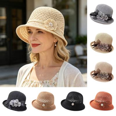 Bucket Hat for Women Wide Brim Sun Protection Hat Summer Straw Fisherman Hat