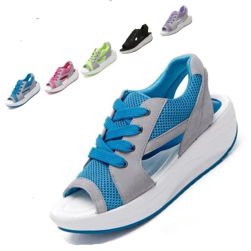 

Summer New Women Fashion Sandals Lady Platform Chunky Sandals Comfortable Mesh Open Toe Casual Sports Ladies Shoes Plus Size 42