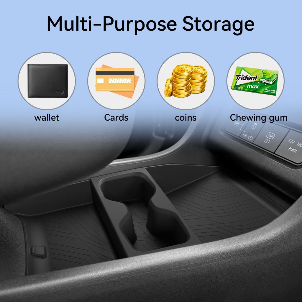 for Hyundai Tucson 2025 Only for Electronic Transmission Center Console Lower Storage Organizer Tray Black Car Accessories