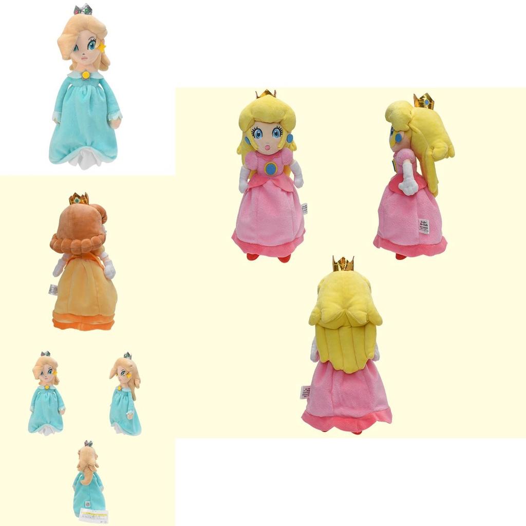 Super Mario Prinzessin Plüschpuppe Rosa Gelb Blau 25cm Weicher Kurzer Plüsch Maßgefertigt