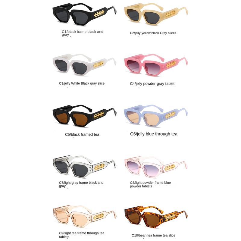 Luxury Square Small Frame Designer Male And Female Brands Driving Aviation Women'S Retro Sunshade Luxury Uv400 Sunglasses