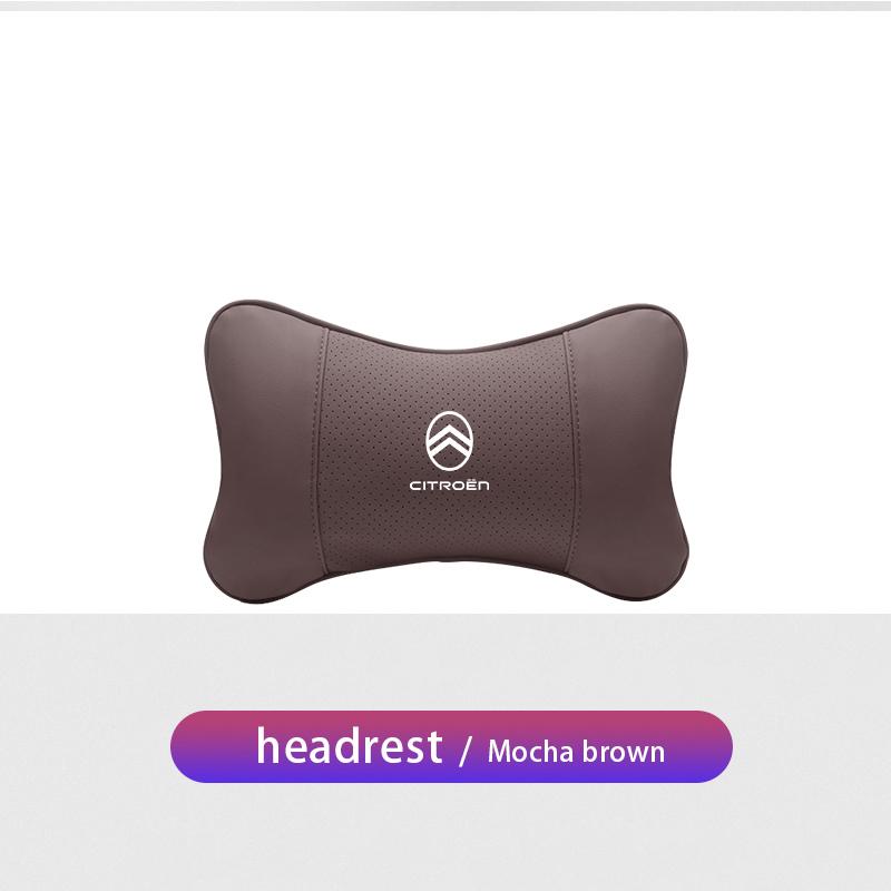 1Pcs Car Seat Headrest Auto Logo Neck Pillow For Citroen 2CV VTS DS5 RD3 Cross Jumpy C8 C-Elysee C15 C4L Spacetourer CelyseeC6