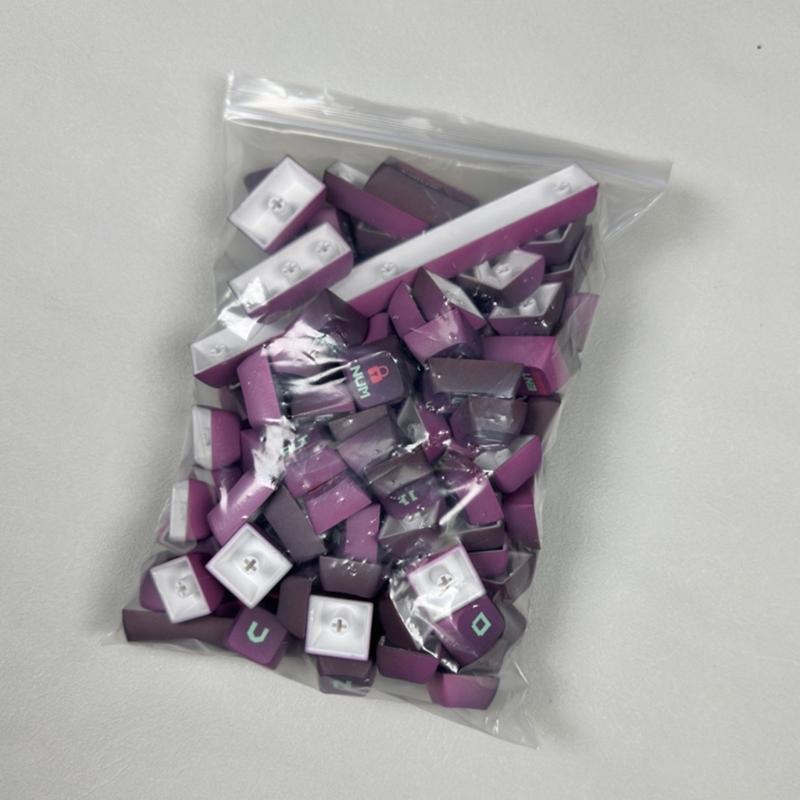 XDA Height 128Keys Keycaps Set In Gradual Change Color Cyber Type Keycap Enhances Typing For Mechanical Keyboards