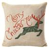New Christmas Pillow Cover Elk Linen Print Pillow Cushion Cover Sofa Decorative Cushion