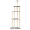Scratching Post with Sisal Scratching Posts Light Grey 183 Cm