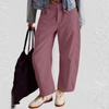 Women's Corduroy Pants Casual Women's Solid Color Corduroy Loose Straight Pants