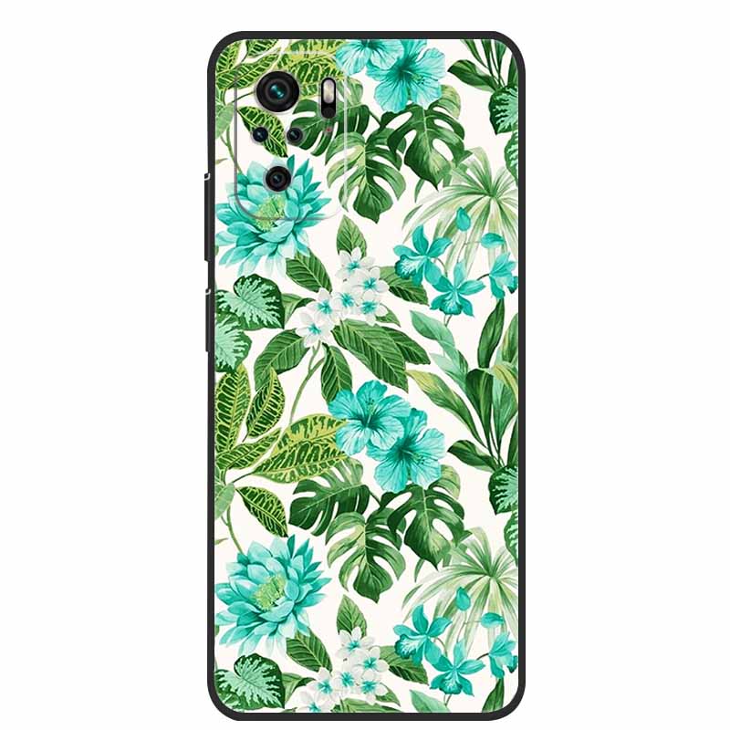 Für Xiaomi Poco M5s Hülle Luxus TPU Weiches Silikon Handy Rückseite für PocoM5s Stoßfest Blumen Niedliche Cartoon Blumen Neue Hülle