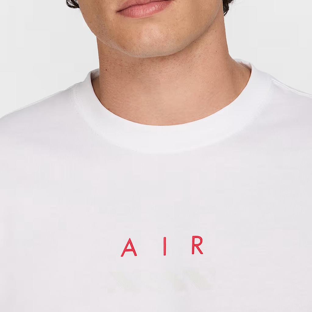 Nike Loose Fit Crew Neck Short Sleeve Letter Logo T-Shirt Men Tops White HJ0580-100