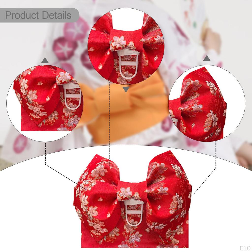 Japanese Kimono Bow Belt Pre Tied for Lady Costume Accessories Dress Cosplay
