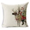 Luxurious 18" Merry Christmas Pillow Case Cotton Linen Cushion Cover For Home Decor