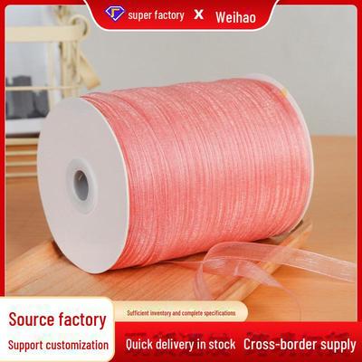 6mm Wide Transparent Snow Yarn Hand-Woven Hat DIY Ribbon Chiffon for Gift Wrapping