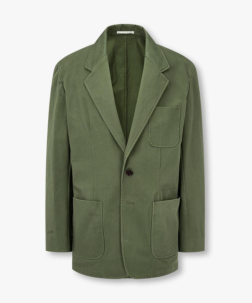 Man On The Boon Heavy Twill Cotton Jacket_Green 4715302002