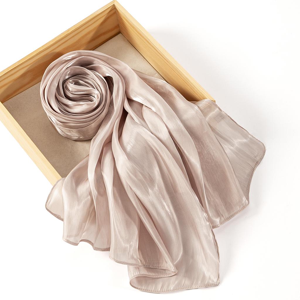 Premium Shimmer Silk Satin Hijab Scarf Women Luxury Solid Color Plain Hijab Shiny Shawl Silk Feeling Stain Wraps Shiny Stoles