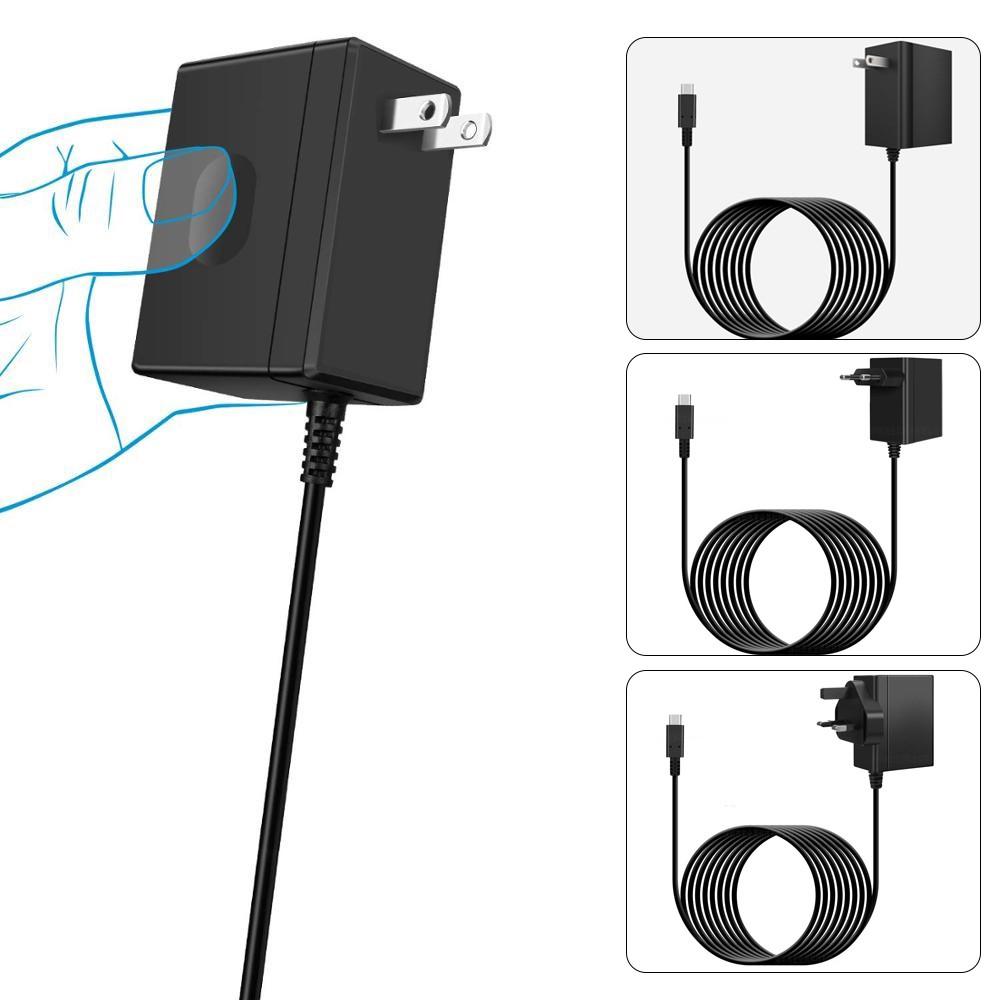 UK Plug AC Adapter Charger For Nintendo Switch / OLED Type C USB Wall Charger