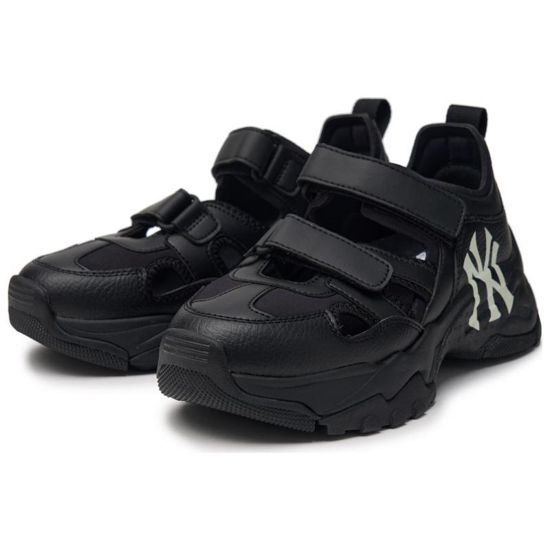 MLB Scarpe Casual Basse Resistenti all'Abrasione New York Yankees Unisex Sneakers Nere 3ASDCH143-50BKS
