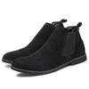 Fashion Pointed Chelsea Boots Men Comfortable Ankle Dress Boots Men Lace Up Cheap Men's Suede Shoes Casual Botas Chelsea 2024