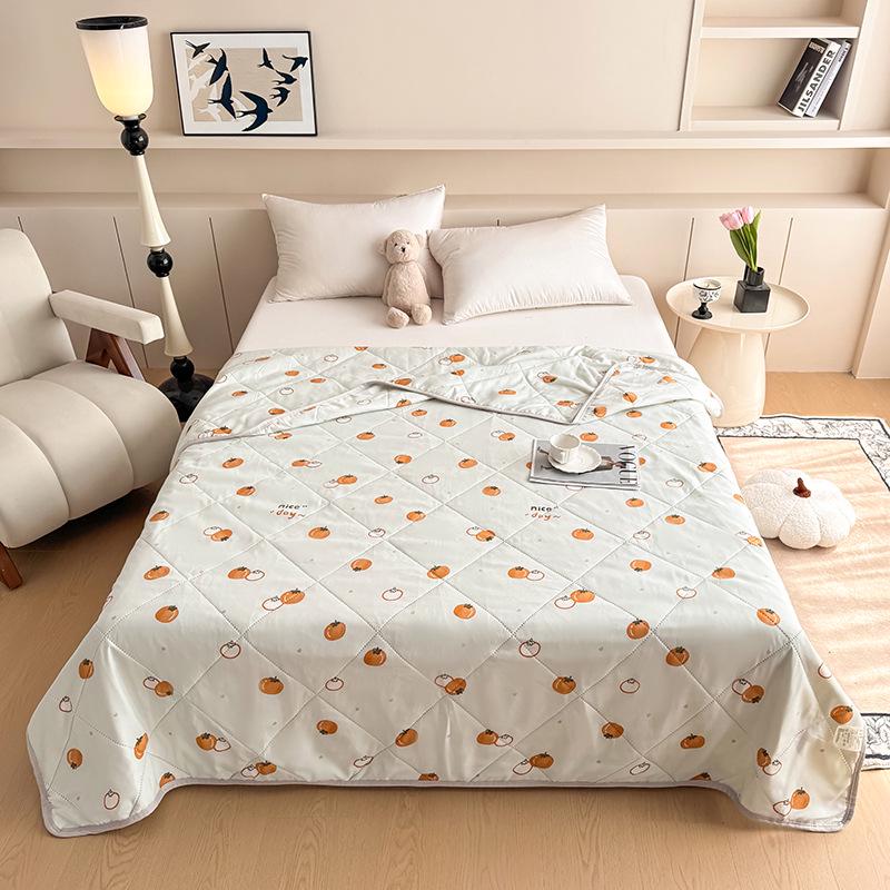 Youxiang Fuan Na Washable Cotton Summer Cool Quilt – Machine Washable Single Dormitory Quilt Core 150x200 cm