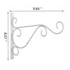 Hanging Bracket Wrought Iron Scroll Plant Hanger Decorative for Gardeners, Homeowners,