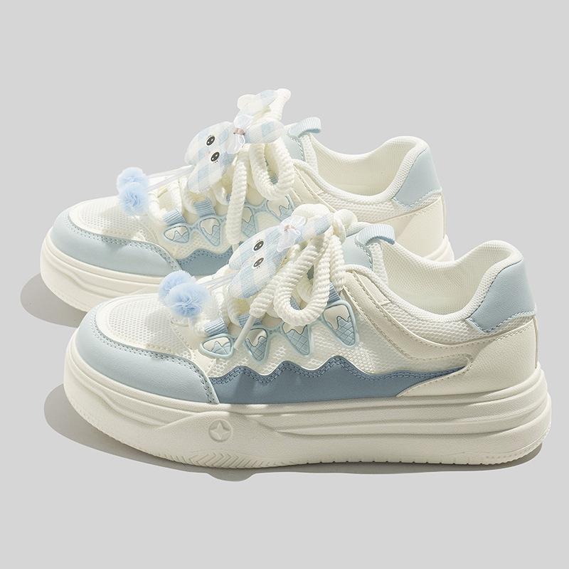 

Весенние новые маленькие белые туфли модные универсальные повседневные женские туфли милые аксессуары высокая ценность низкий верх толстая подошва туфли 40