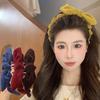 Retro Velvet Bow Headband  Temperament High Crown Hair Clip For Women