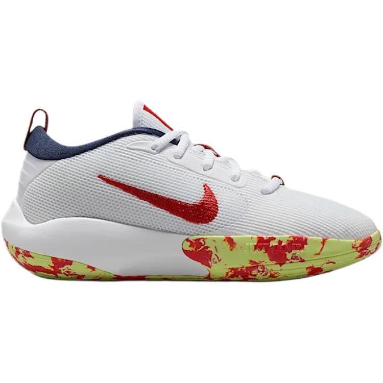 Nike ISOFLY Soft And Comfortable Low top Children's Basketball Shoes White Green Kids' HJ3866-100