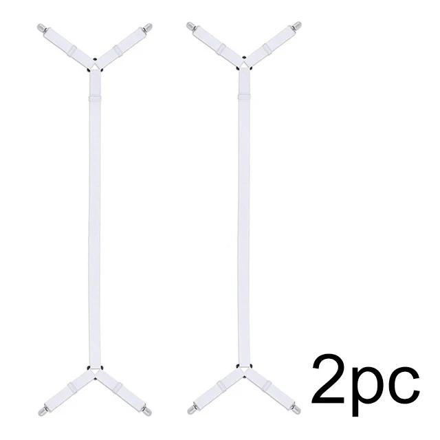 2pcs Adjustable Triangle Elastic Suspenders Gripper Holder Straps Clip for Bed Sheets Mattress Covers Sofa Cushion Band Belt