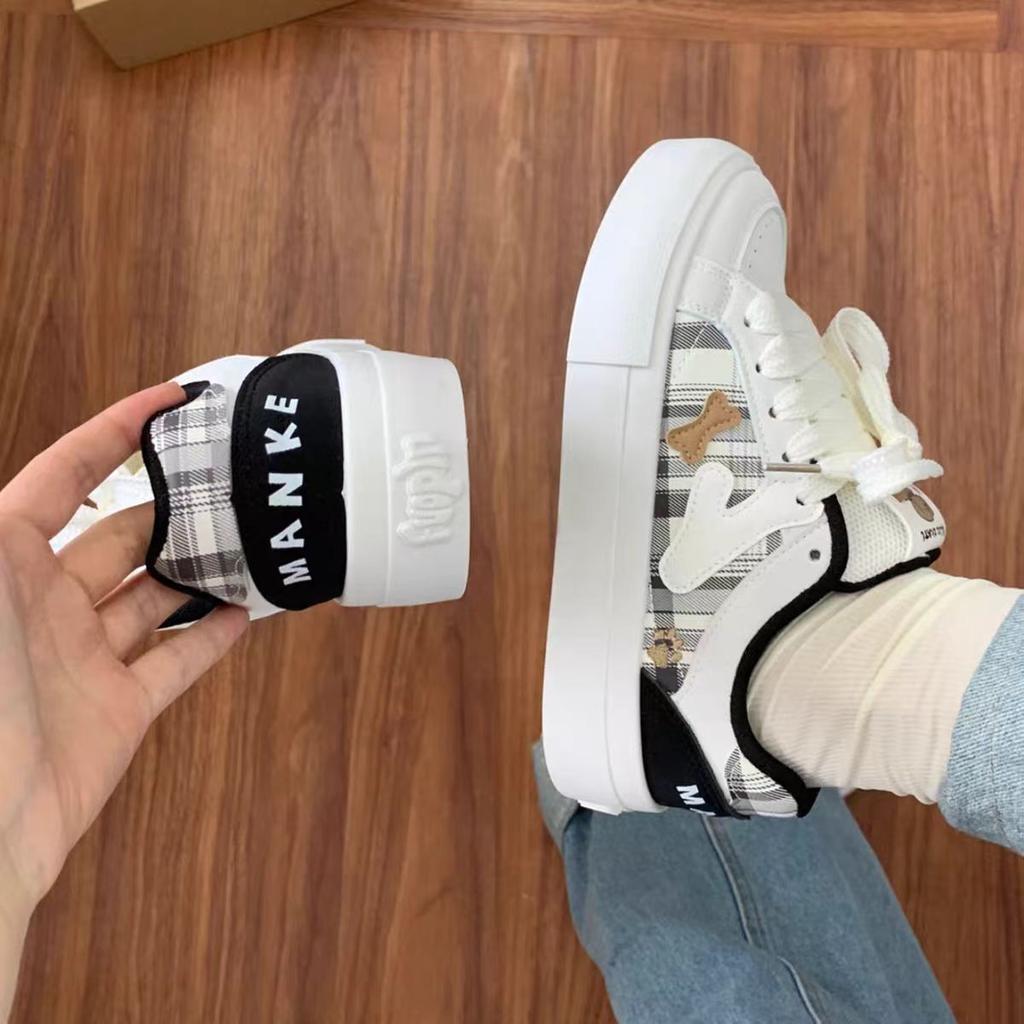 Cute Casual Board Shoes New Dopamine Platform Bread Shoes Sports