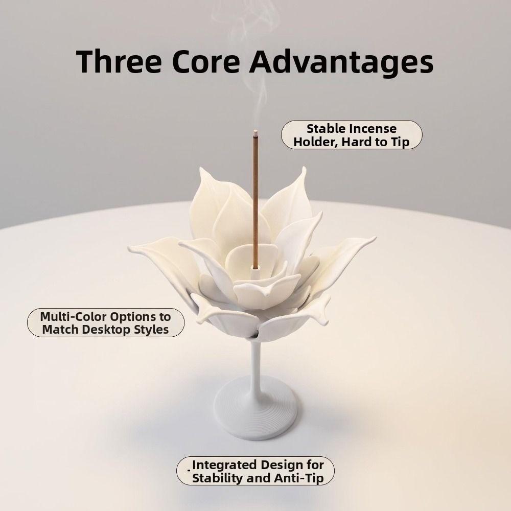 Minimalist Floral Incense Burner 3D Printing Tabletop Incense Base  Yoga Meditation