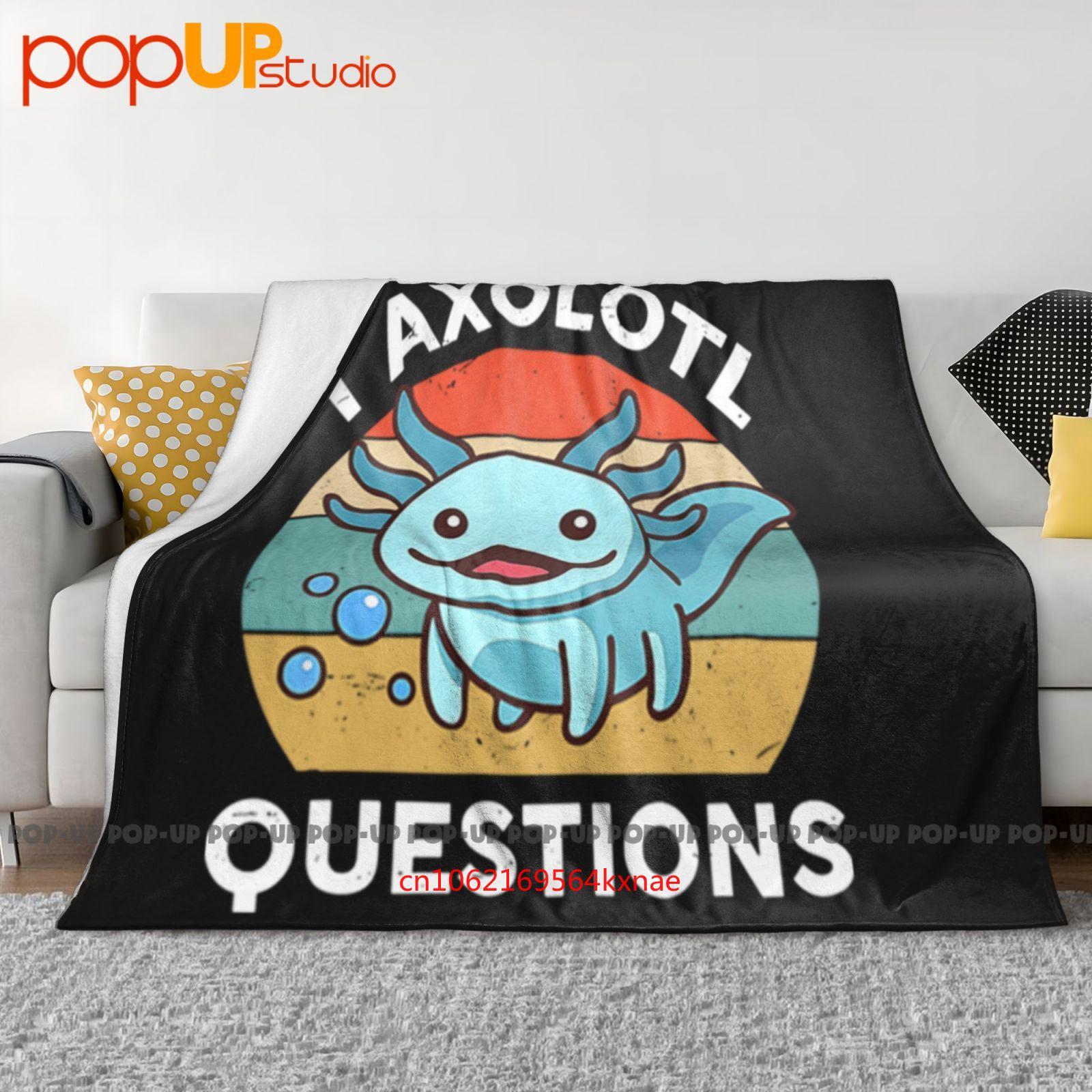 I Axolotl Questions Kids Blue Salamander Plush Axolotl Ultra-Soft Blanket Quilt Winter Sofa Cover Bed Covers 30x40in