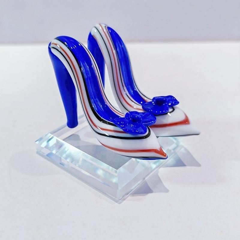 Glass Figurines Glass High Heel Figurines Centerpiece Sculpture Collectibles Sculpture Statue Home Decorations Gift