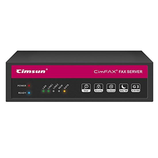 

CimFAX H5S version FAX server 8GB capacity Speed Automatically save received faxes as PDF Forward received faxes to email Can be used in conjunction