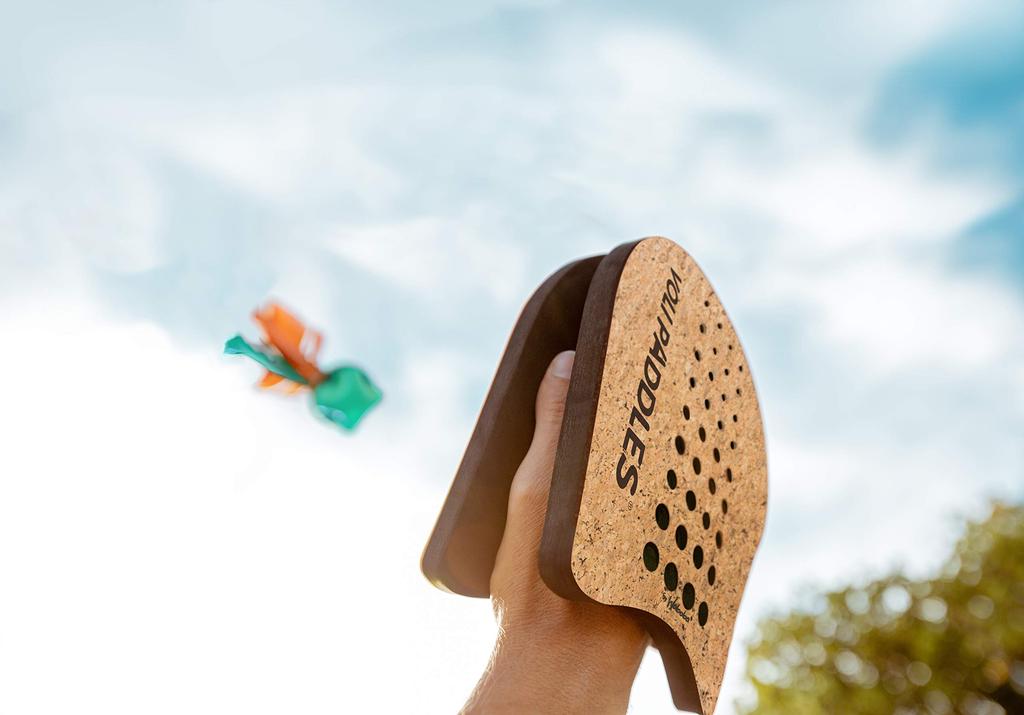 Waboba VOLI Paddle Game Rethinking Outdoor Games Backyard Set 2 Wearable Paddles and 1 Extra Large Shuttlecock - - Includes