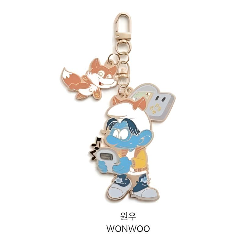 Seventeen X The Smurfs Metal Keyring | Random / Member Select | Korea Limited