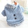 Plaid Dog Sweater, Warm Dog Jumper, Coat, Fannel Inside, Teddy, Poodle, XS, S, M, L, XL