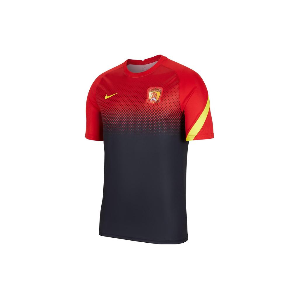 Nike Gradient Crew Neck Sports Casual Short Sleeve T-Shirt Men Tops Sport-Red Oatmeal-Yellow CT6586-611