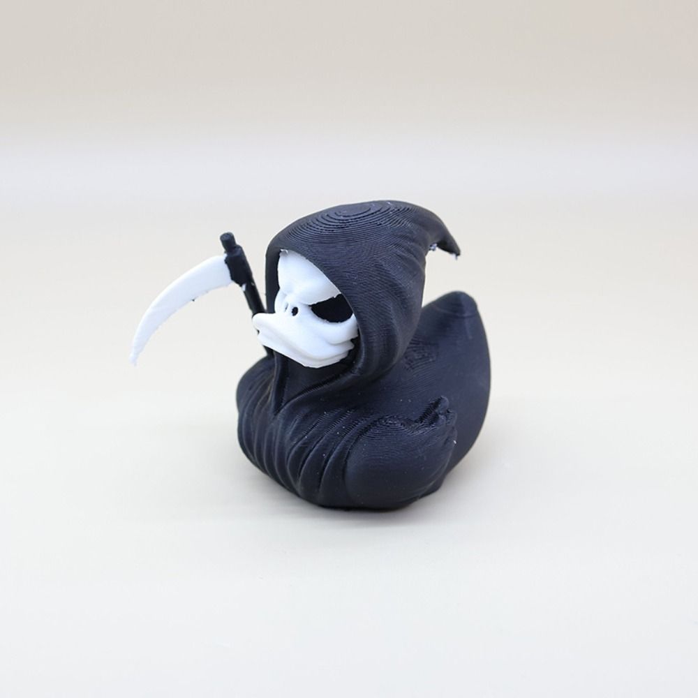 Handicraft Spooky Halloween Duck Figurine 3D Printed Grim Reaper Duck Ornament  Children Girls Boys