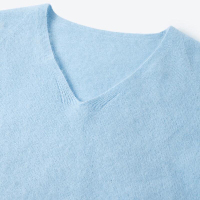 SEIFINI Soft V-Neck 100% Wool Knit Sweater