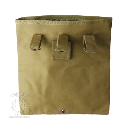SHENKEL Drop Magazine Dump Pouch, MOLLE Compatible, High-Strength Nylon, Tan
