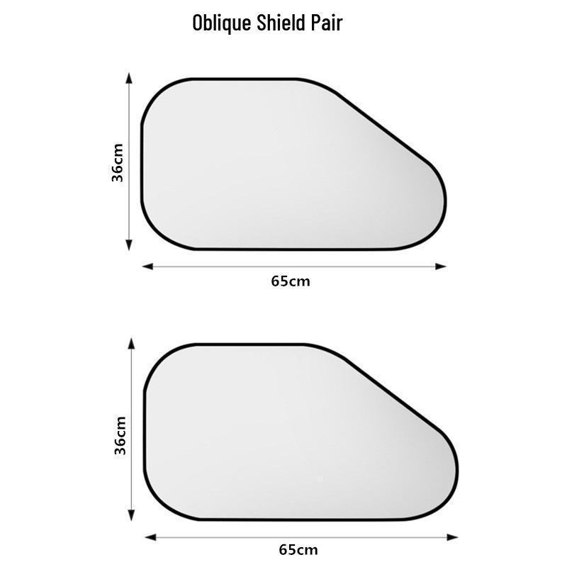 6-Piece Car Sunshade Set: Silver Coated Heat Insulation for Windshield, Side, & Rear Windows