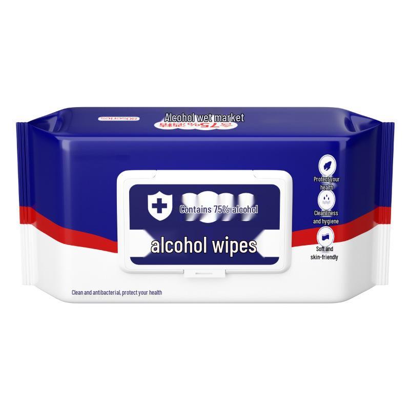 75-Degree Alcohol Wipes: 80 Individually Packaged Disposable Hygiene Cleaning Wipes
