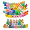 240Pcs Micro Landscape Duck Ornaments Colorful Ducks Figurine Glow In The Dark Mini Duck Statue Waterproof for Garden Aquarium