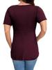 Women's V-neck Short-Sleeve Waist-Cinching T-Shirt - Spring/Summer Fit